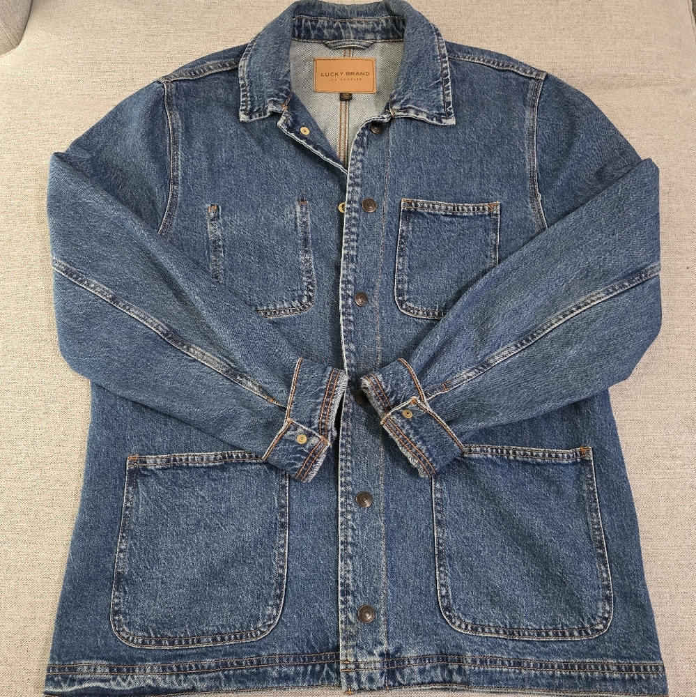 Lucky Brand medium wash denim chore jacket
